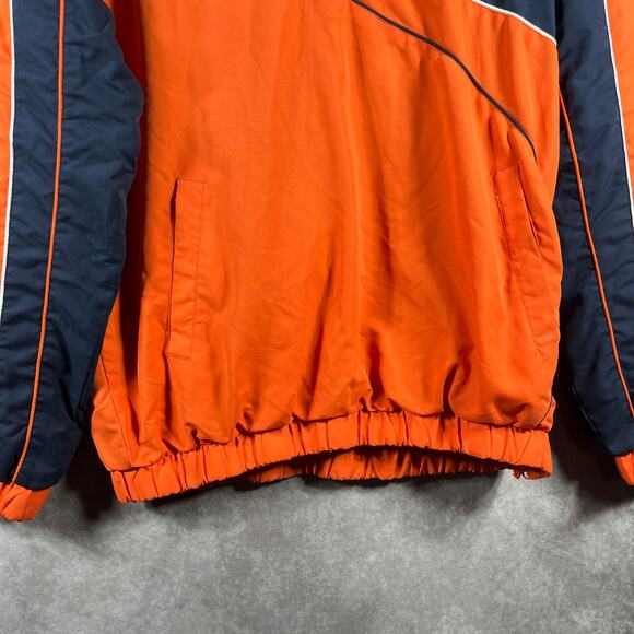 Auburn Tigers Jacket Men Large Orange Blue Pullover Side Zip Fleece Lined Sports - Picture 4 of 12